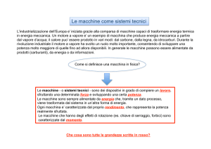 Le macchine come sistemi tecnici