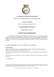 Programma - Accademia Nazionale dei Lincei