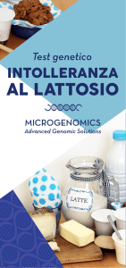 Brochure - Test Genetico per l`intolleranza al Lattosio