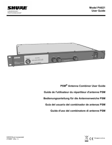 Shure PA821 User Guide (Italian)