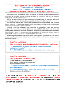 500 anni di riforma luterana