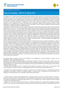 Melatonina, mito o realtà? - Educazione Nutrizionale Grana Padano