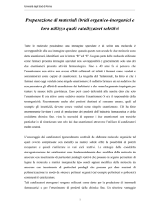 Preparazione di materiali ibridi organico