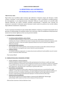 LA RESISTENZA AGLI ANTIBIOTICI: UN PROBLEMA DI SALUTE