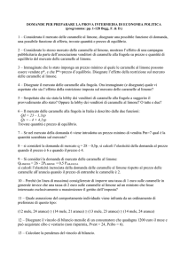 1 – Considerata il mercato delle caramelle al limone