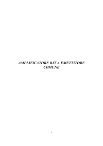 AMPLIFICATORE BJT A EMETTITORE COMUNE