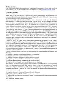 Titolare del corso Prof. Luigi Schiavulli, Professore associato