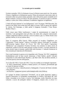 La seconda guerra mondiale Il primo settembre 1939
