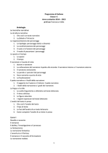 Antologia Le tecniche narrative Generi