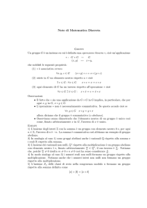 Note di Matematica Discreta
