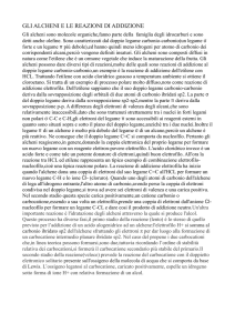 gli alcheni e le reazioni di addizione - Progetto e