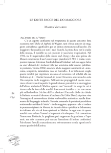LE TANTE FACCE DEL DO MAGGIORE Marina Vaccarini