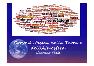 Corso di Fisica della Terra e dell`Atmosfera
