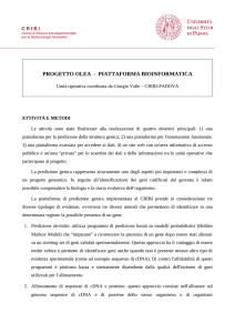 progetto olea - piattaforma bioinformatica