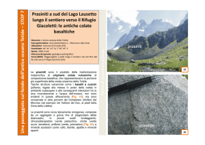 dell`antico oceano Tetide – STO P 7 Prasiniti a sud del Lago