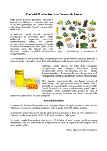 Prodotti di erboristeria e farmaci da banco