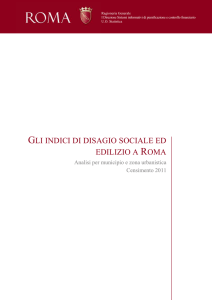 gli indici di disagio sociale ed edilizio a roma