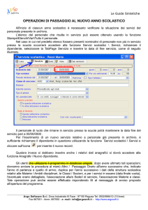 operazioni di passaggio al nuovo anno scolastico