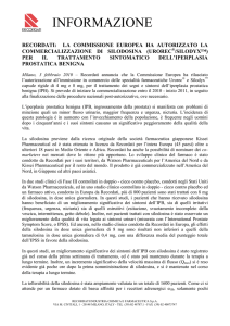 INFORMAZIONE - Recordati SpA