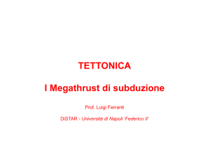 Lez. 15. Megathrust di subduzione