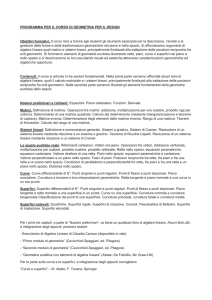 PROGRAMMA PER IL CORSO DI GEOMETRIA PER IL DESIGN Obiettivi