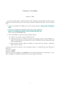 Utilizzare VirtualBox