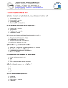 Test Excel conoscenze di Base