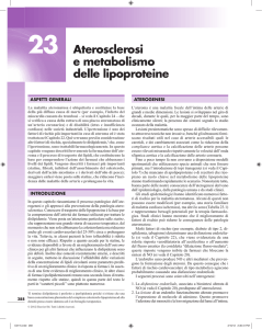 Aterosclerosi e metabolismo delle lipoproteine