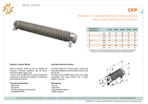 Scheda Tecnica - IRE INDUSTRIA RESISTENZE ELETTRICHE Srl