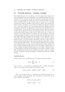 0.1 Variabili aleatorie / Random Variable