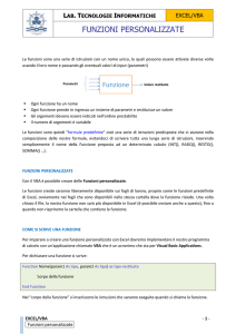 Funzione personalizzata