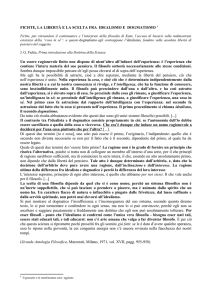 FICHTE, LA LIBERTÁ E LA SCELTA FRA IDEALISMO