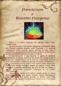 Pranoterapia e Ricambio Energetico