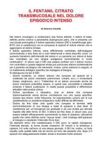 il fentanil citrato transmucosale nel dolore