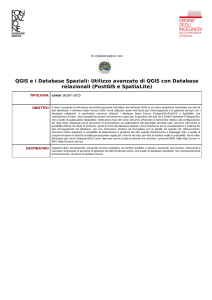 Utilizzo avanzato di QGIS con Database relazionali (PostGIS e