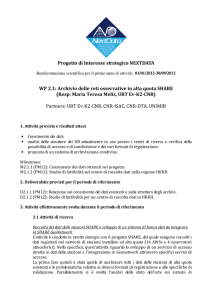 Progetto di Interesse strategico NEXTDATA WP 2.1: Archivio delle