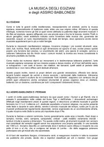 LA MUSICA DEGLI EGIZIANI e degli ASSIRO BABILONESI