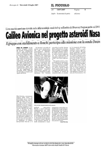 Galileo Avionica nel progetto asteroidi Nasa