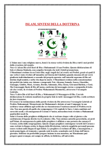 ISLAM, SINTESI DELLA DOTTRINA