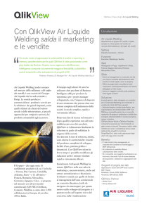 Con QlikView Air Liquide Welding salda il marketing e le vendite