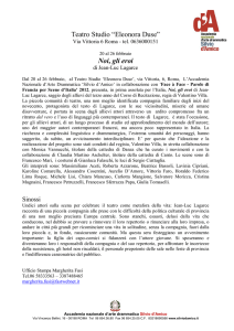 Comunicato stampa e sinossi - Accademia Nazionale d`Arte