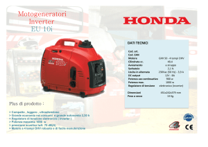 Generatori Inverter Honda schede tecniche
