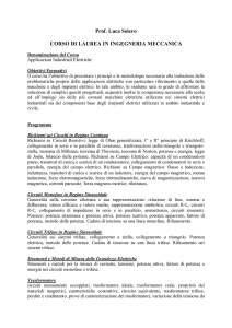 Prof. Luca Solero CORSO DI LAUREA IN INGEGNERIA MECCANICA