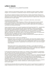LIPIDI O GRASSI PRINCIPI DI ALIMENTAZIONE