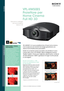 VPL-HW50ES Proiettore per Home Cinema Full HD 3D