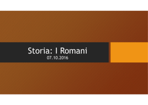 Storia: I Romani - Scuole Maestre Pie
