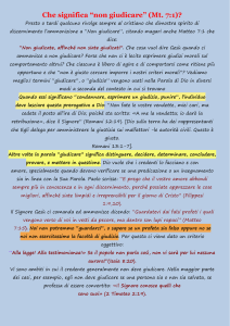 Che significa “non giudicare” (Mt. 7:1)?
