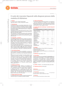 Il ruolo dei marcatori liquorali nella diagnosi precoce della