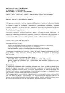 PROGETTO LEONARDO DA VINCI ISTRUZIONE E FORMAZIONE