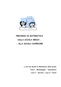 percorso di matematica dalla scuola media